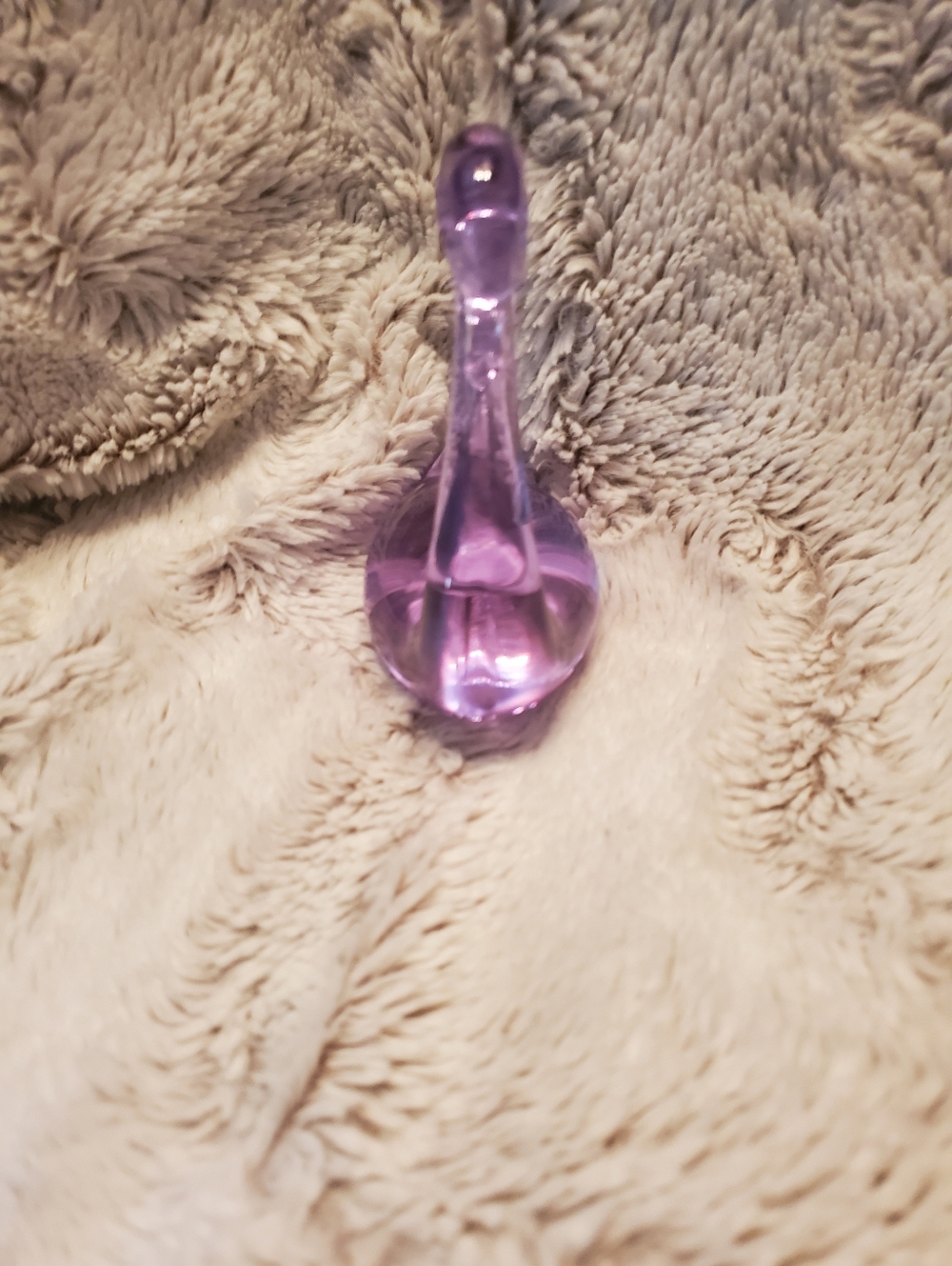 Vintage Konstglas Ronneby Sweden Lavender Purple Art Glass Swan Bird Figurine - Picture 3 of 8